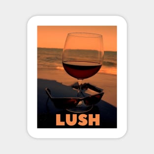 Wine glass,beach Magnet