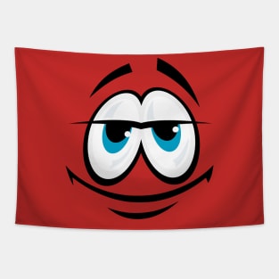 comic cartoon funny face Tapestry