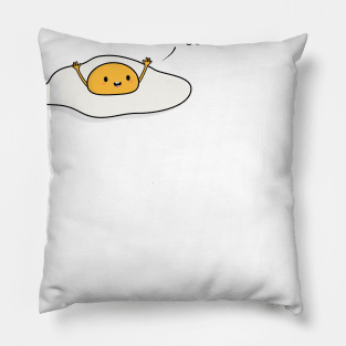 Cute and Funny Egg Pun T-Shirt Pillow