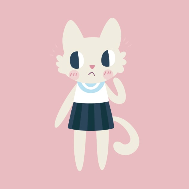 Sailor Fuku Cat by clairestamper