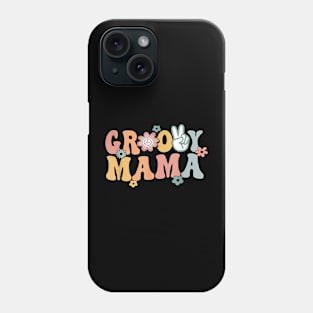 Groovy Mama Retro Mom Matching Family 1st Birthday Party Phone Case