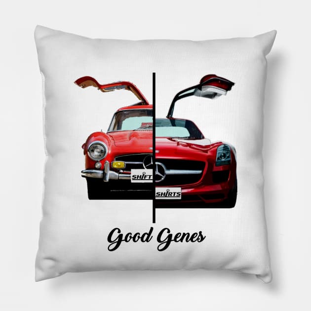 Shift Shirts Good Genes - 300L Gullwing Inspired Pillow by ShiftShirts