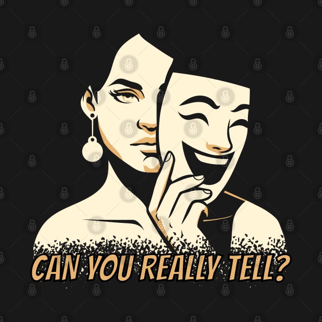 Masked Emotions Tee 'Can You Really Tell?' by Teesagor