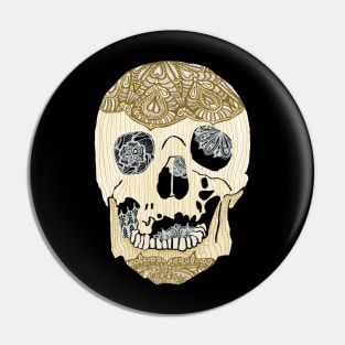 Abstract Geometric Skull Horror Pin