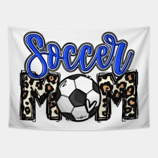 Soccer Mom   Soccer Mom Blue Leopard Tapestry