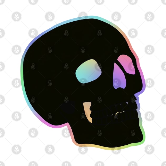 Pastel Holographic Skull by JuneNostalgia