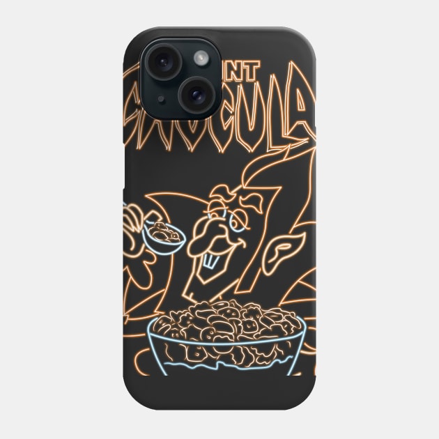 Count Chocula neon Phone Case by AlanSchell76