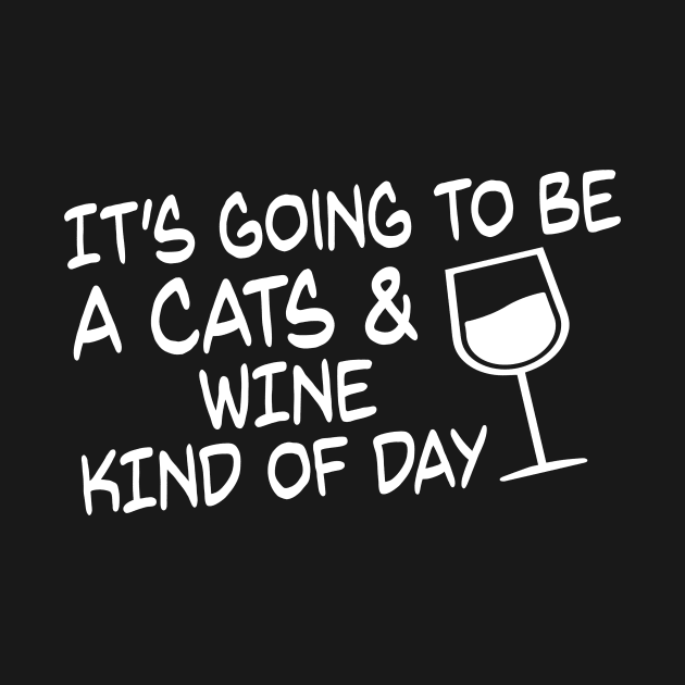 Funny Cat And Wine Shirt - Cat Lover And Wine Gift by Blue Zebra