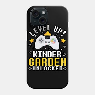 Gamer Fans Students Level Up Kindergarten Unlocked First Day Of School Phone Case