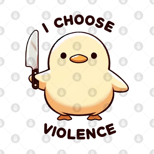 I Choose Violence Funny Duck by BeepTreasure