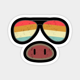 Retro Funny Pig Sunglasses Nose Bacon Barbeque Cool Snout Magnet