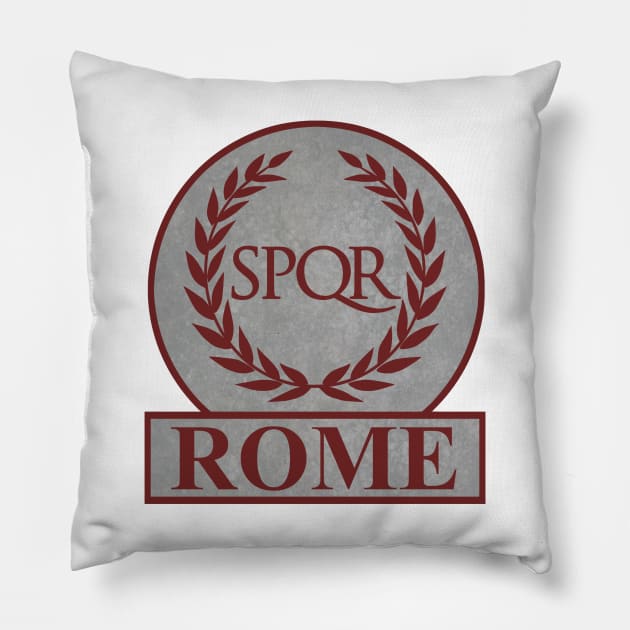 SPQR Ancient Rome Logo Pillow by AgemaApparel