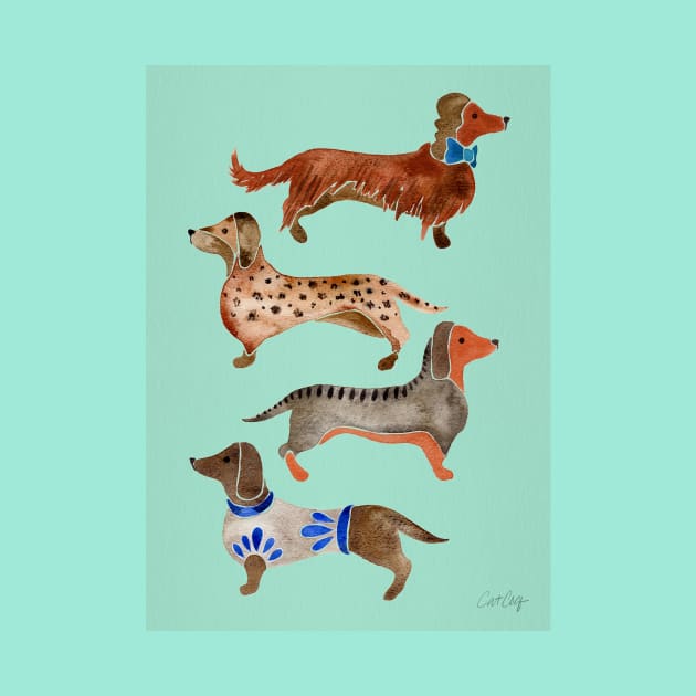 Blue Dachshunds by CatCoq