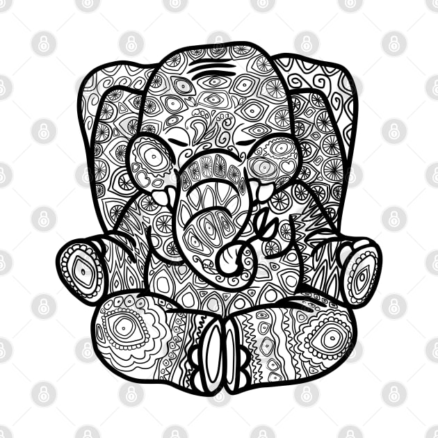 Indian elephant, decorative drawing by kdegtiareva