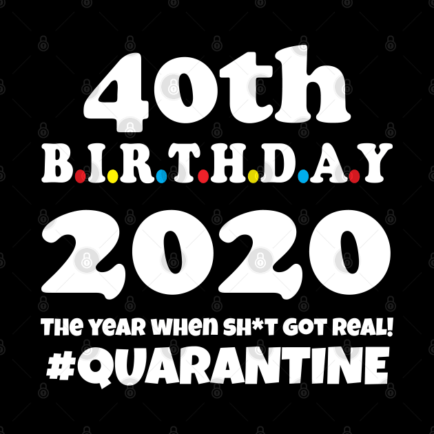 40th Birthday 2020 Quarantine by WorkMemes