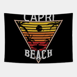 Beach happiness in Capri Tapestry