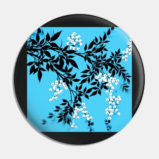 TREE BRANCHES BLACK AND BLUE LEAVES WITH BERRIES Pin