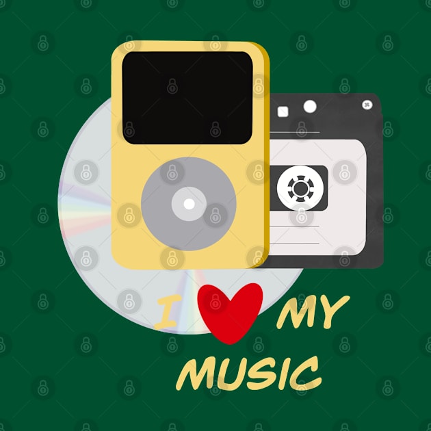 I Love My Music - Yellow by Alliart