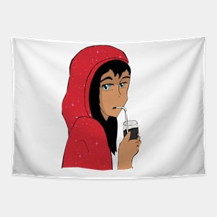 Red Hooded Girl Tapestry