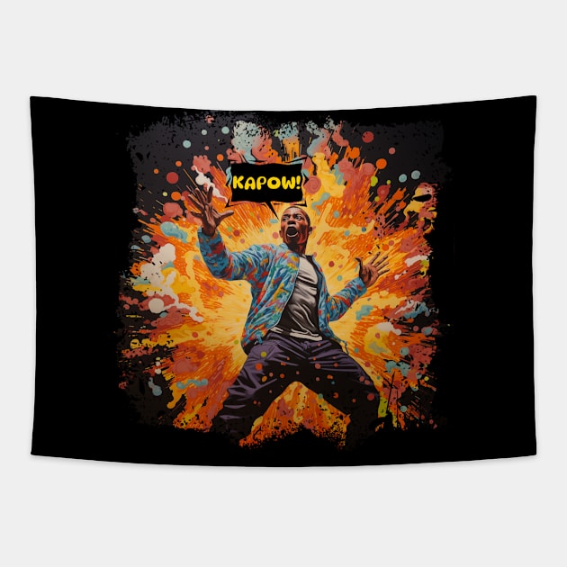 Comic Kapow - Let There Be Light Tapestry by LB35Y5