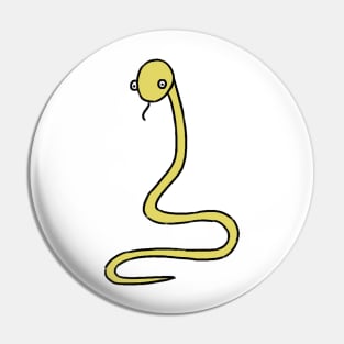 Yellow snake drawing Pin