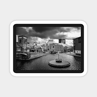 Birmingham Canal Junction Monochrome Photograph Magnet