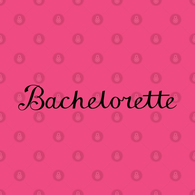 Bachelorette Type Design - Black by NataliePaskell