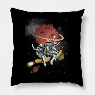 Astronaut and Banana Space Pillow