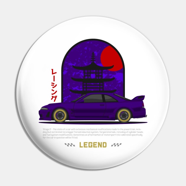 Legend Purple Skyline GTR R33 JDM Pin by GoldenTuners