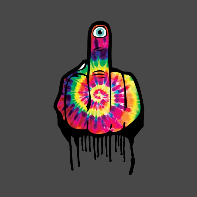 Tie Dye Middle Finger by saif