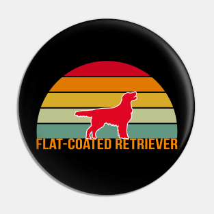 Flat-Coated Retriever Vintage Silhouette Pin