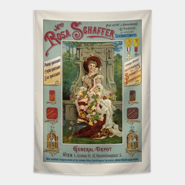 Madame Rose Schaffer Austria Vintage Poster 1890s Tapestry by vintagetreasure