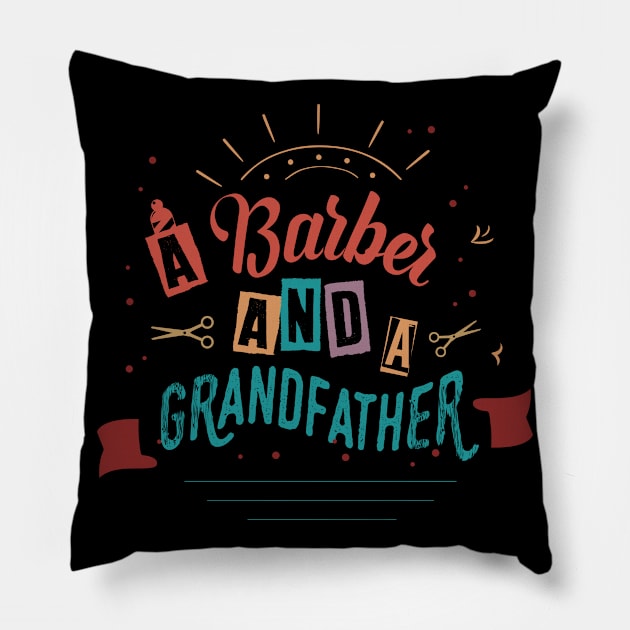 A Barber and A grandfather Pillow by Toogoo