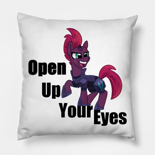 Tempest Shadow - Open up your eyes Pillow by Jenneigh