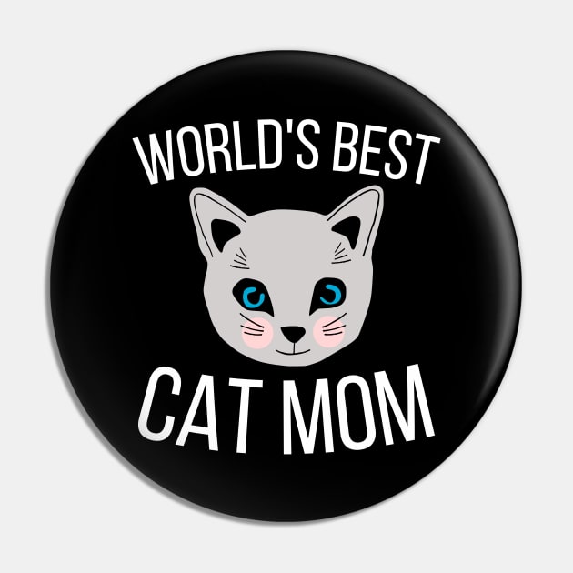 Worlds Best Cat Mom Pin by kapotka