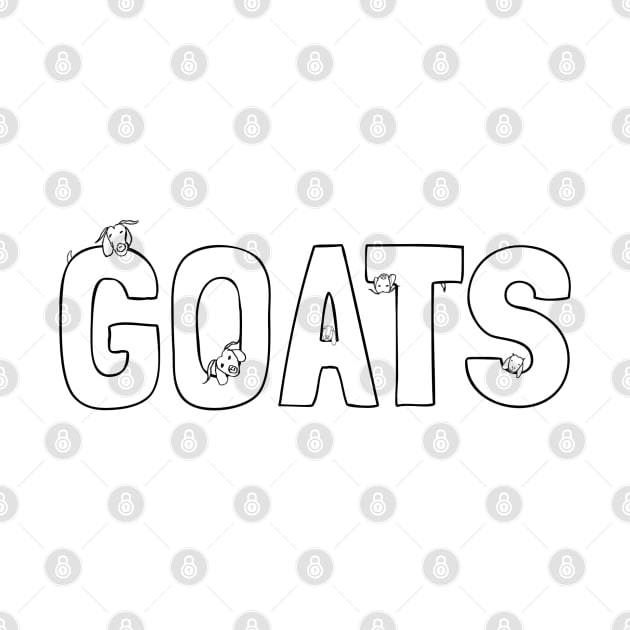 Goat art cute goats hand-drawn friendly goats by cuteandgeeky