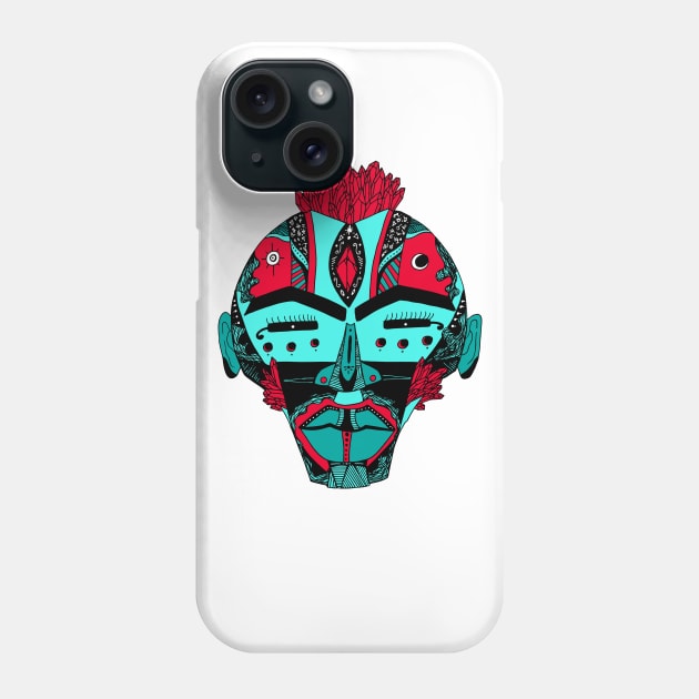 Turqred African Mask 4 Phone Case by kenallouis