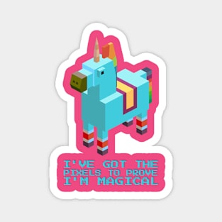 Pixel Unicorn: The Magical Tee for Kids Magnet