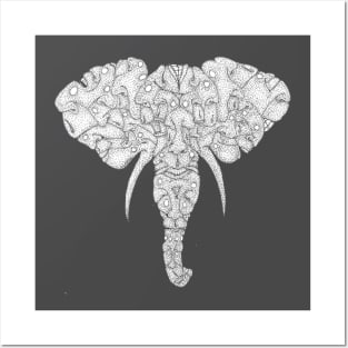 Elephant Ink Pen Stippling Drawing  Kids T-Shirt for Sale by WhileIWonder