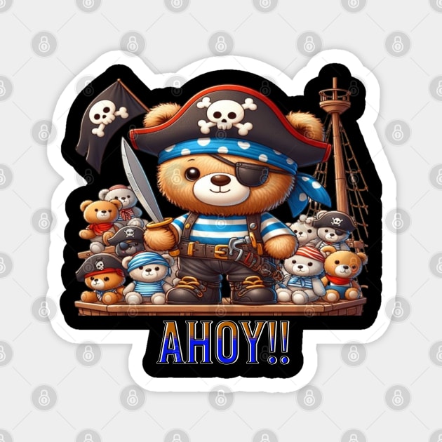 Pirate teddy bear Magnet by Out of the world