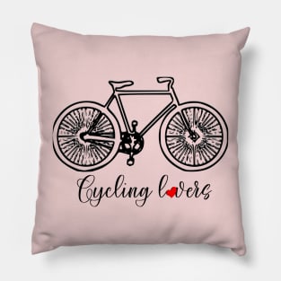 amante a la bicicleta Pillow