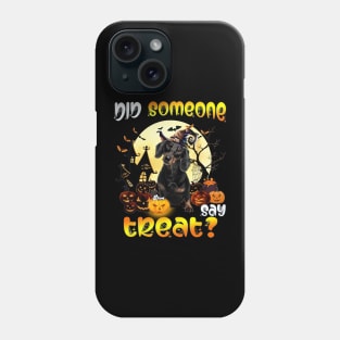 Black Dachshund Did Someone Say Treat Happy Halloween Phone Case