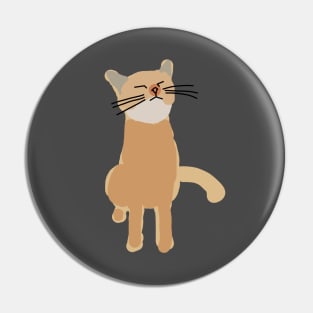 Minimal Style Gold Cat Pin