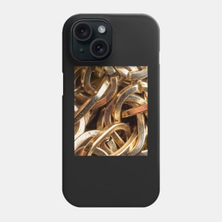 Solid Gold Links  3D Gold Chain Looks great on clothing apparel. Phone Case