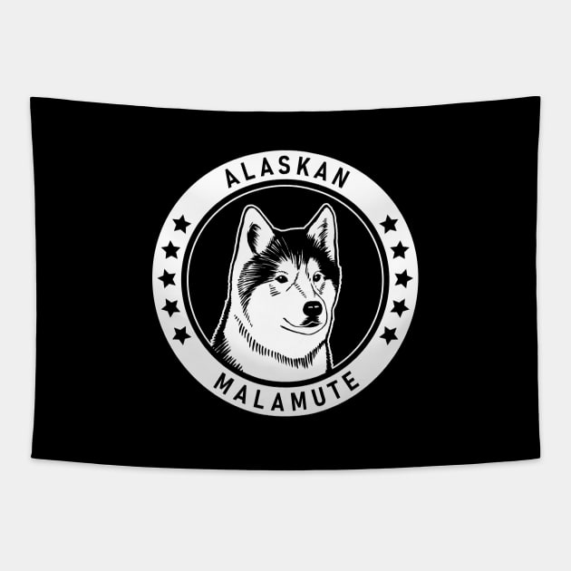 Alaskan Malamute Fan Gift Tapestry by millersye