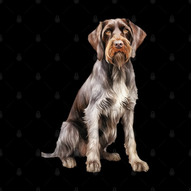 German Wirehaired Pointer by DavidBriotArt