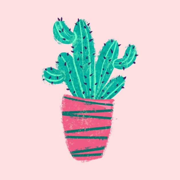 Teal Cactus by Alexandra Franzese