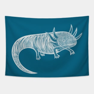 Axolotl - detailed animal lovers ink art drawing Tapestry