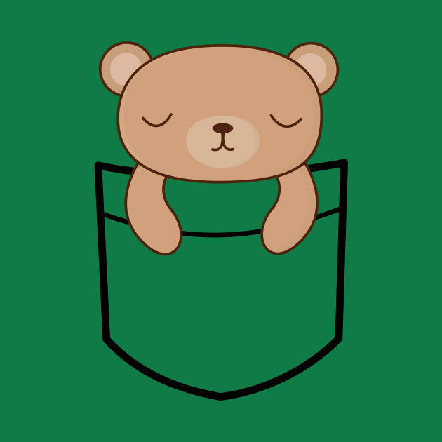 Cute Pocket Brown Bear by happinessinatee