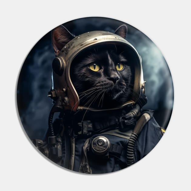 Astronaut Cat in Space - Bombay Pin by Merchgard